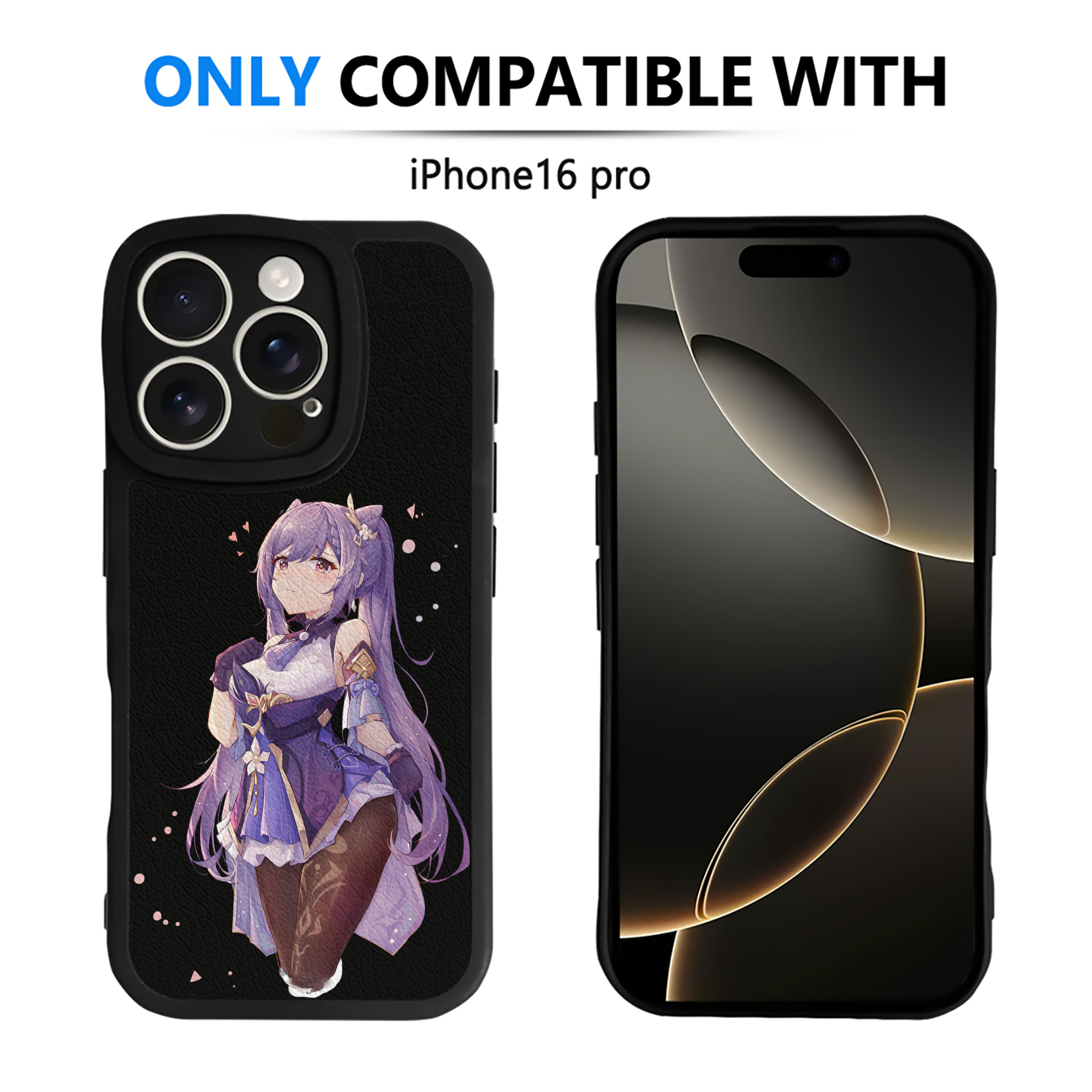 げんし神 刻晴 こくせい genshin Kokusei 【iPhone 16シリーズ対応】シリコンスマホケース（レザー調） 材質：シリコン
